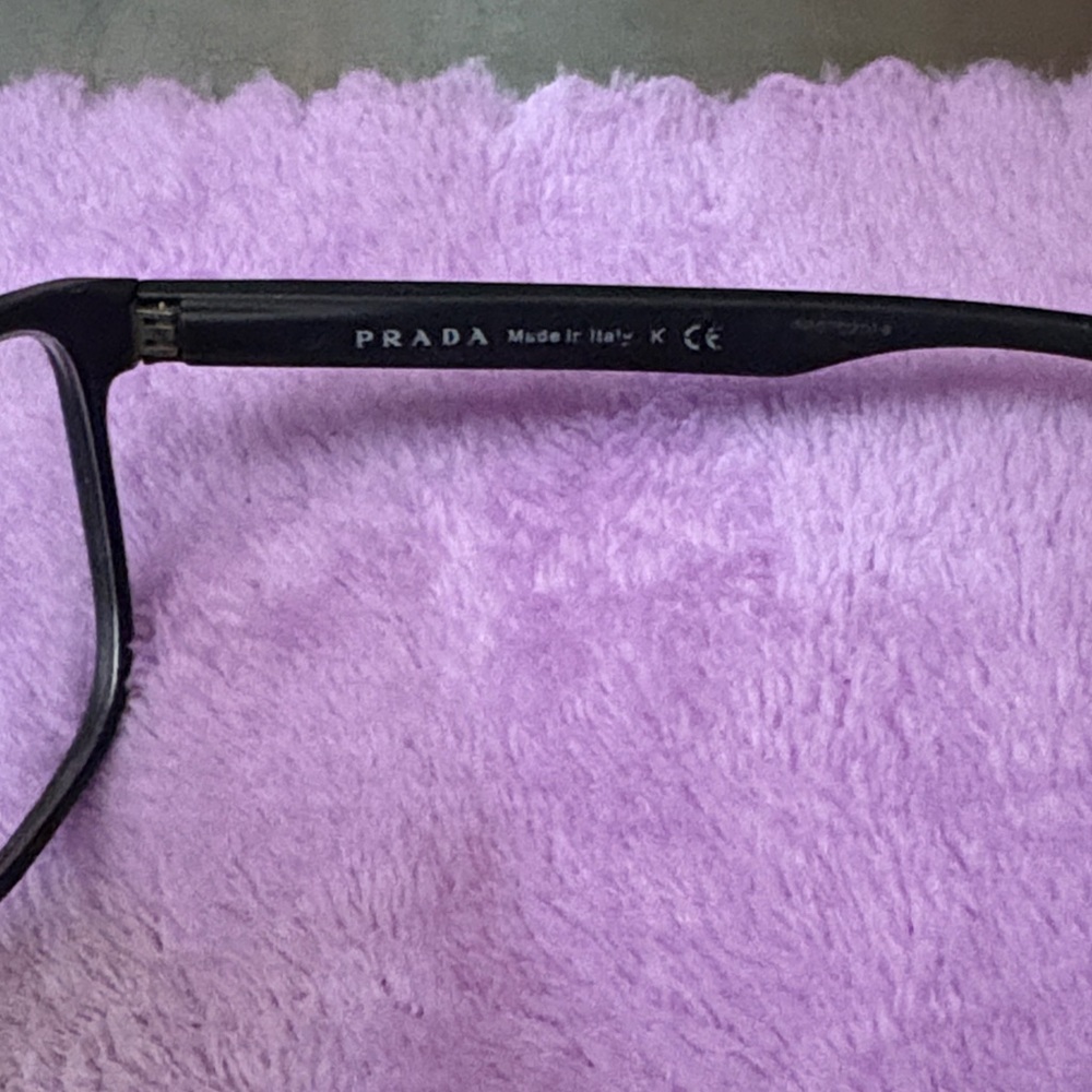 Prada Black Rectangular Eyeglasses With Case - image 8